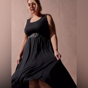 Torrid Maxi Super Soft Hi-Low Dress in Black Size 1 XL